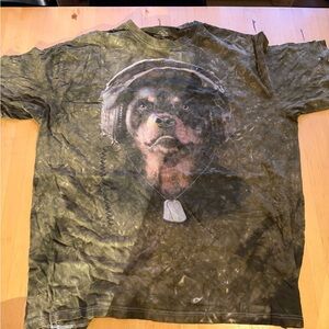 The Mountain Olive Dog Headphones T-Shirt